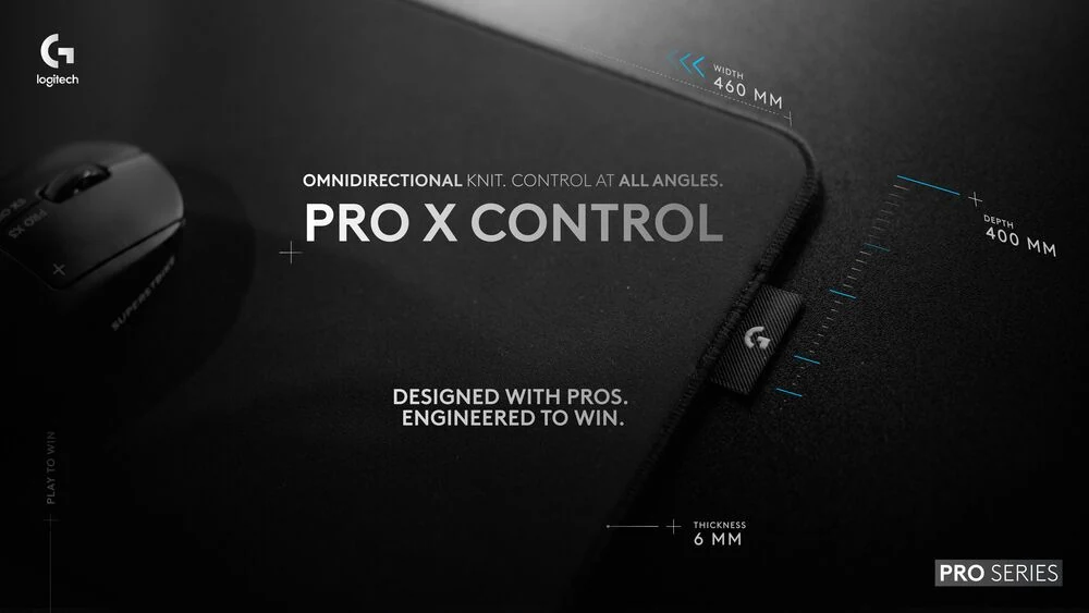 罗技官方配图:PRO X CONTROL 布面游戏鼠标垫